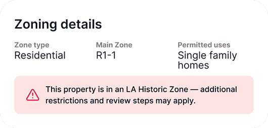 Personalized zoning reports in seconds, not days